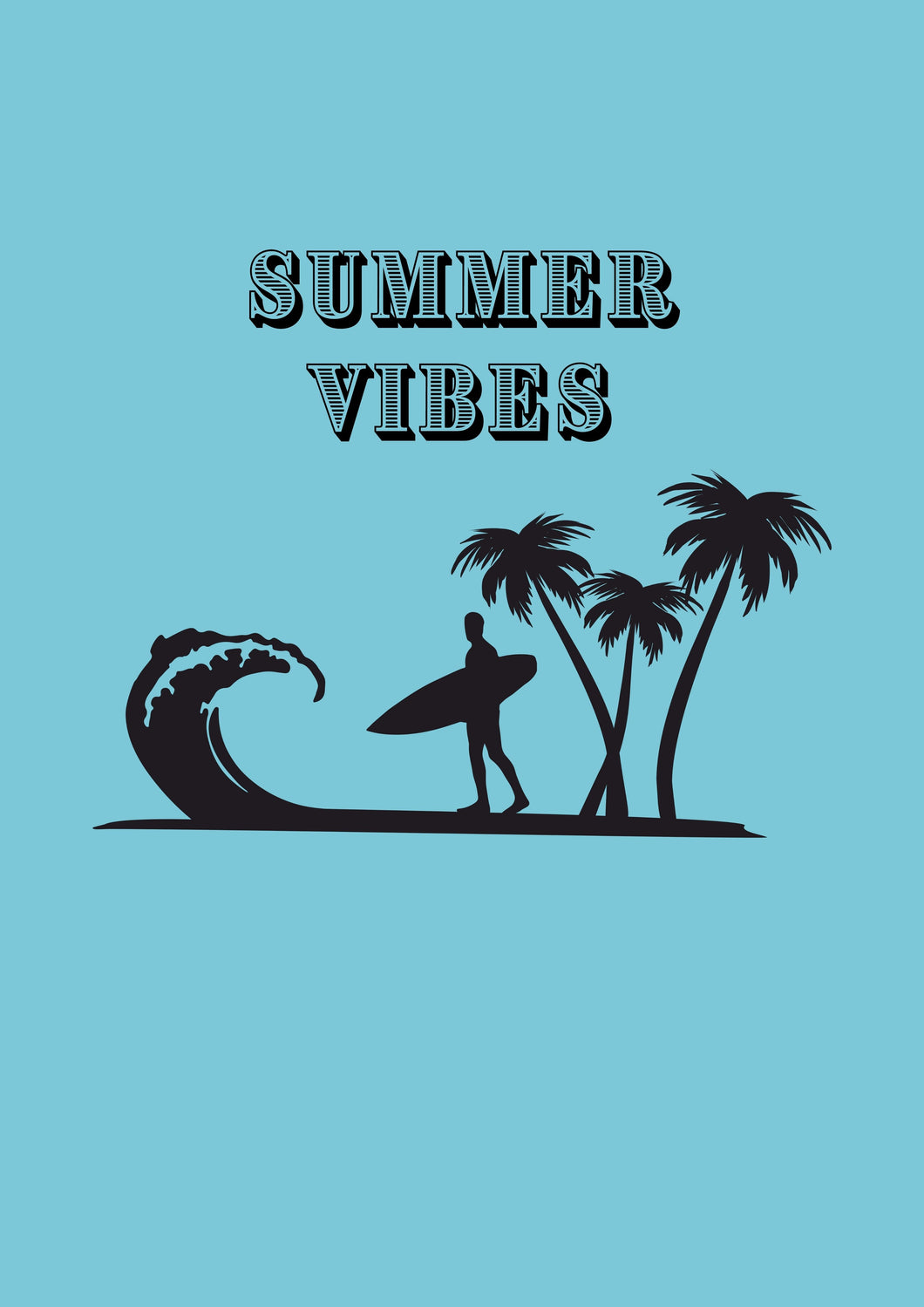 Summer vibes - Lámina de la colección Frases & letras