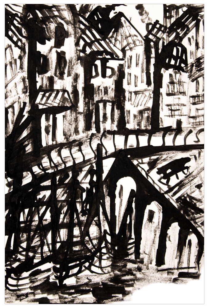 El puente - Lámina de la colección Black & White
