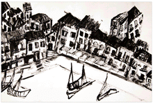 Load image into Gallery viewer, Puerto - Art print from the Black &amp; White collection
