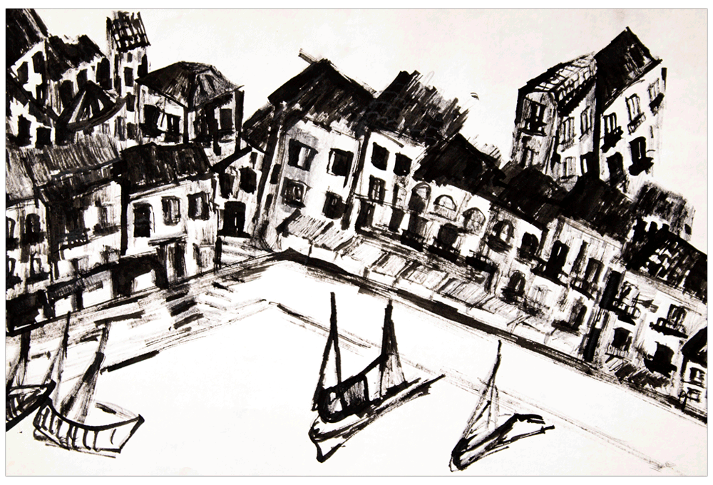 Puerto - Art print from the Black & White collection