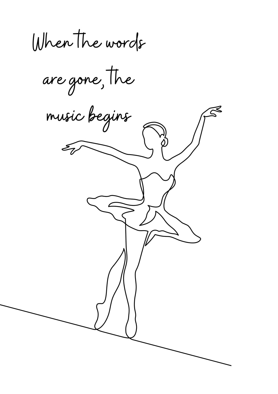 Music begins - Lámina de la colección Frases & letras