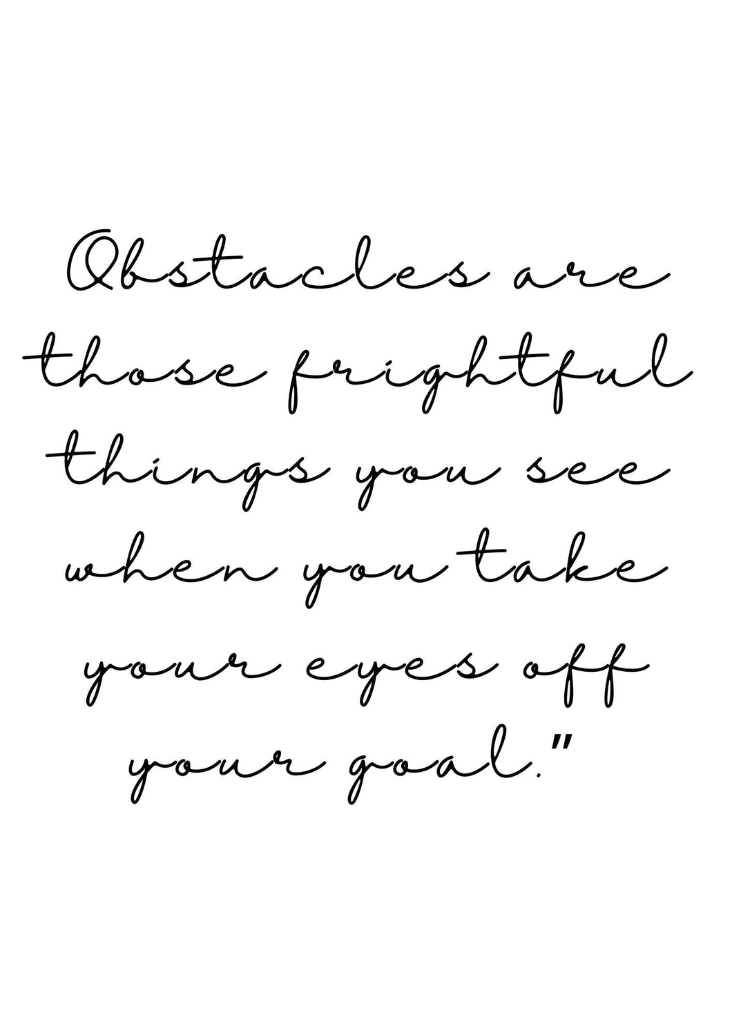 Obstacles - Lámina de la colección Frases & letras